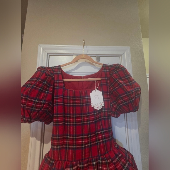 Ivy City Co. NUTCRACKER Plaid Red Women's Dress (10) - Picture 5 of 11